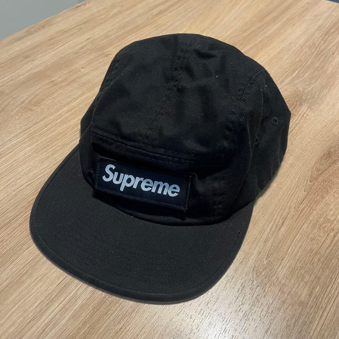 Supreme 黒 キャップ 調整可能 - メルカリ