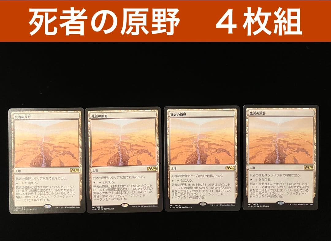 MTG】死者の原野 4枚組 基本セット2020死者の原野日本語1