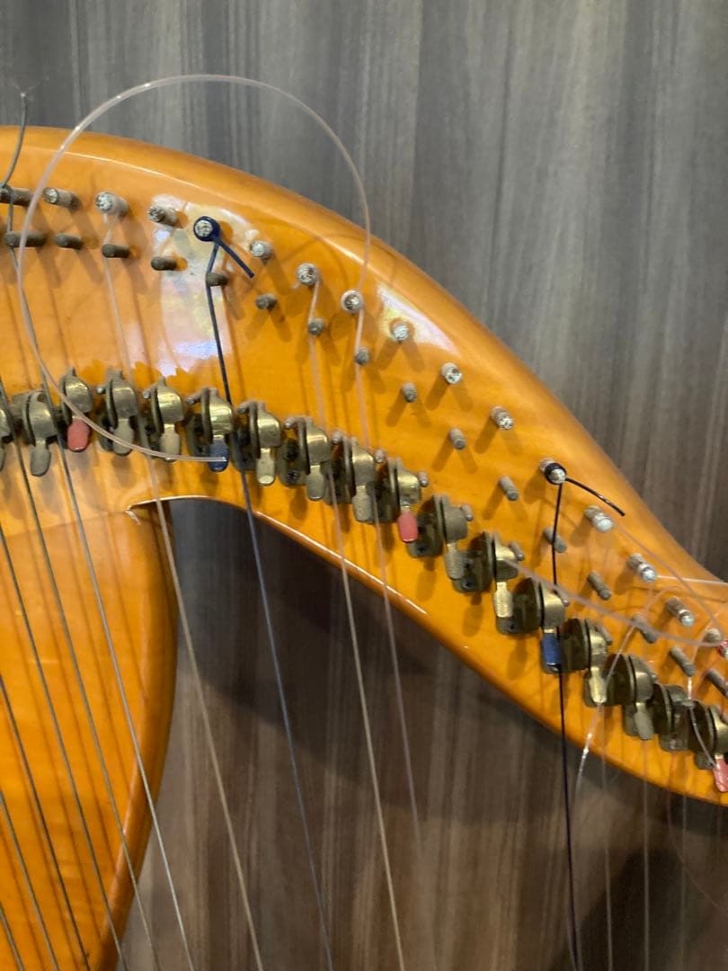 アイリッシュハープ　AOYAMA HARP 　飴色　チューニングトレーナー