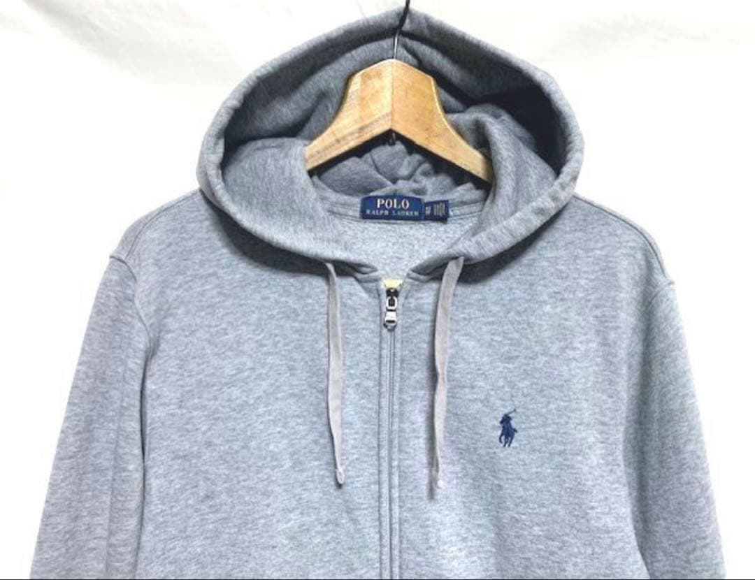 Polo Ralph Lauren グレー ジップアップパーカー　短丈