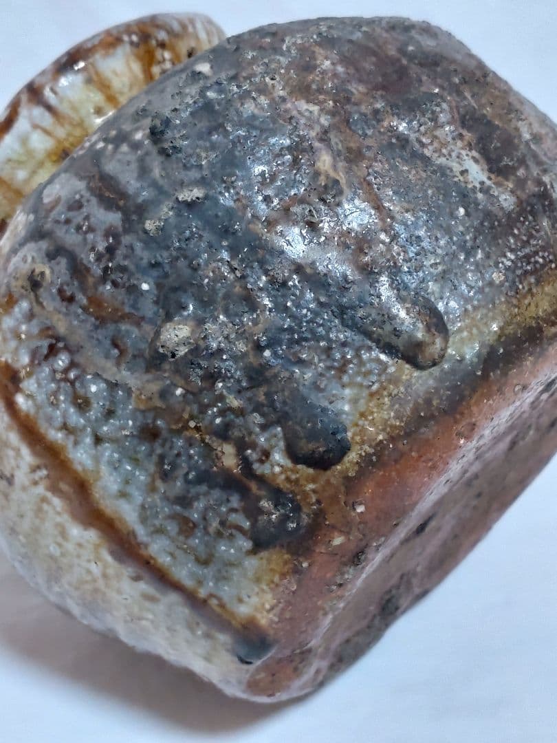 古美術 蹲型の掛け花入 置き物