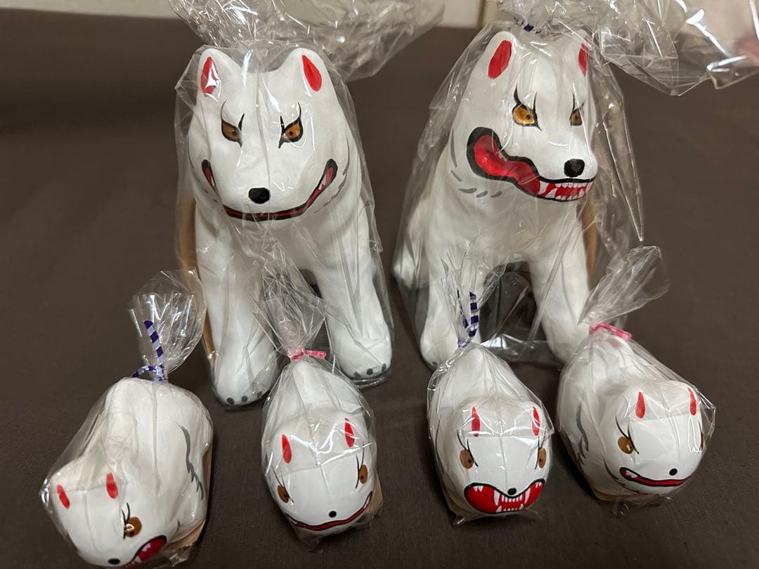 三峰神社 気守り お守り 開運 三峯 お張子 レア 狼