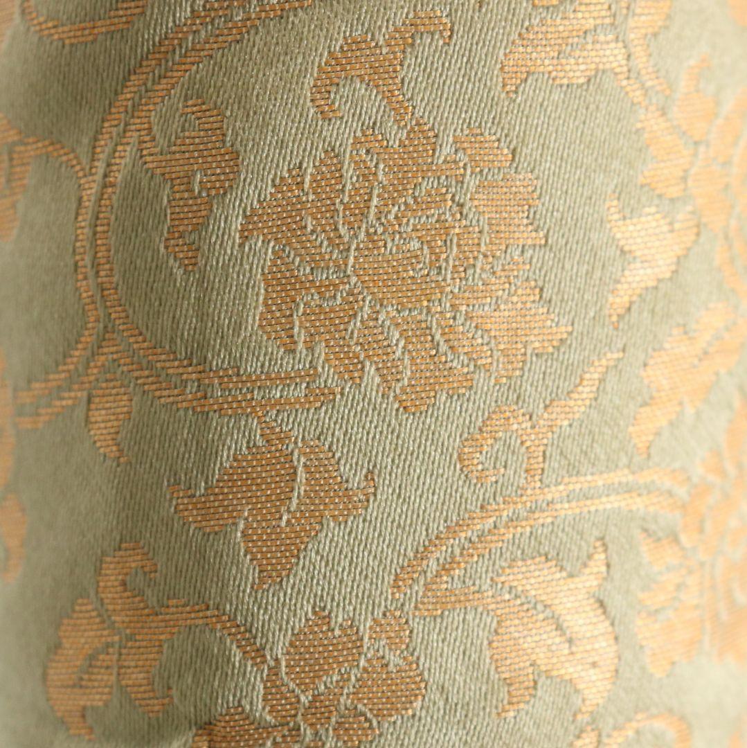 時代 古信楽焼 肩衝 茶入 花唐草文仕覆 茶道具 共箱 V916