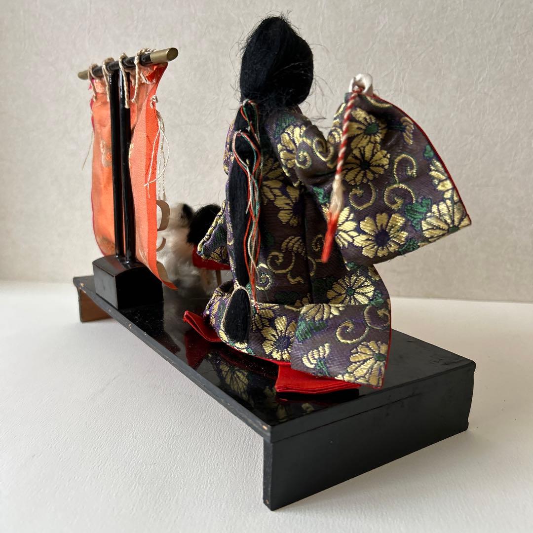 雛人形　狆引き官女　犬引き官女　狆を連れた官女　明治　大正　市松人形