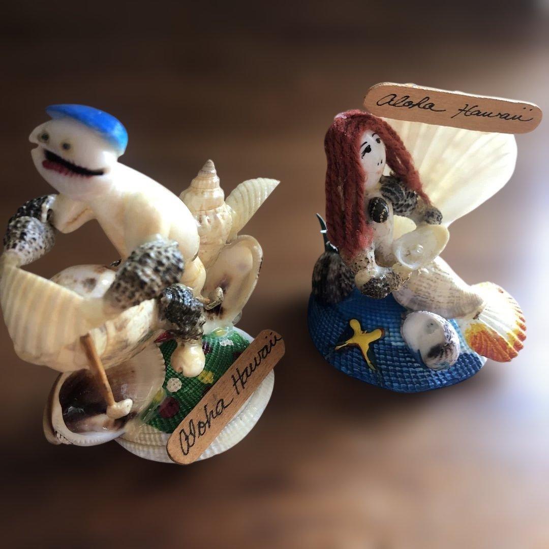 Aloha Hawaii 貝殻人形 2点セット - メルカリ