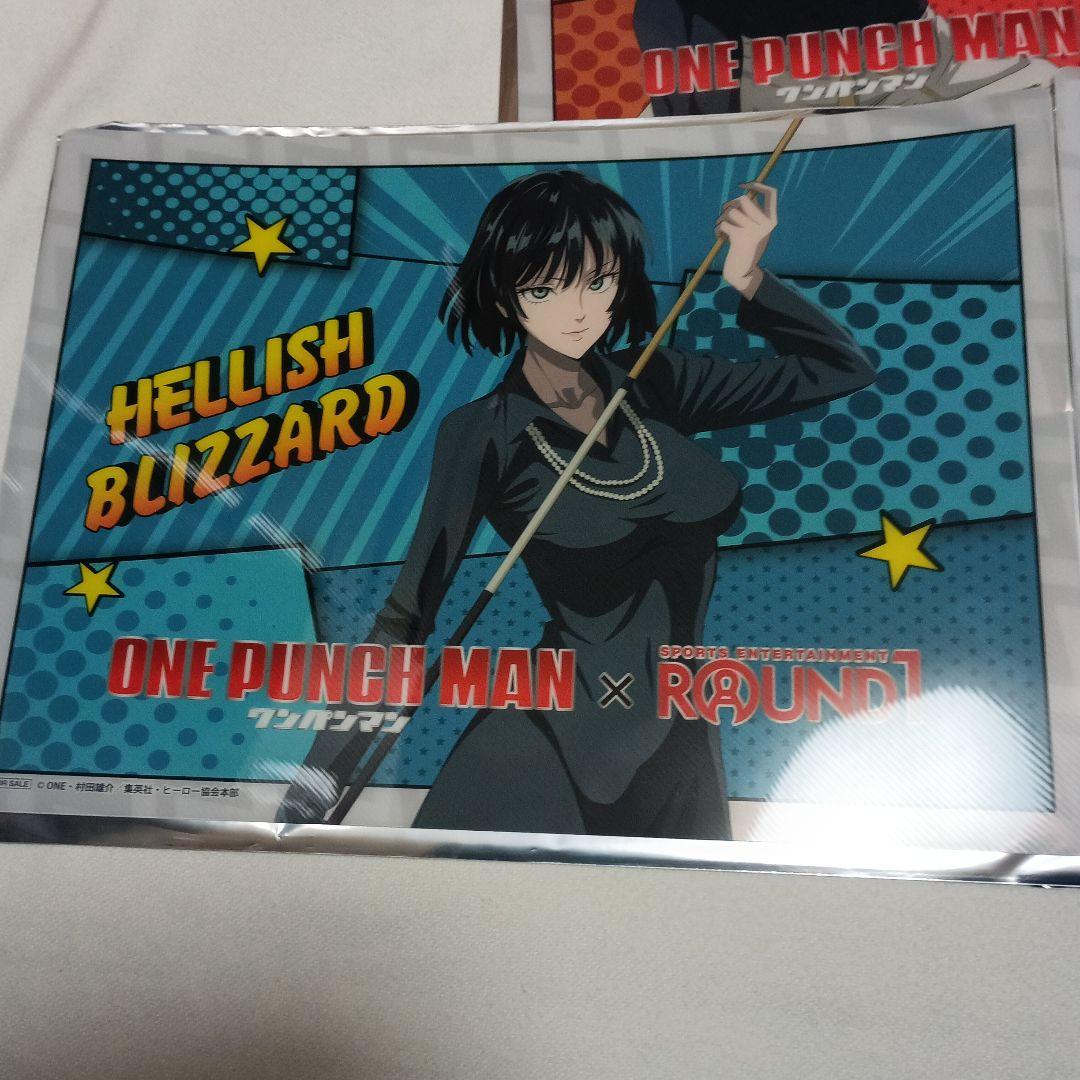 ラウンドワン ワンパンマン B4プラマット 3枚セット ガロウ フブキ