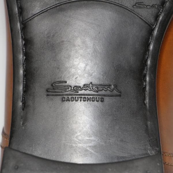じ*ん様 SANTONI サントーニ プレーントゥ ダービー 15018 茶色