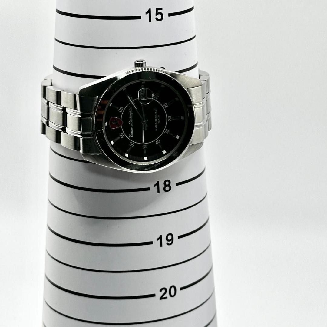 本体保護シール付き トニノ ランボールギーニ 腕時計 クオーツ デイト メンズ