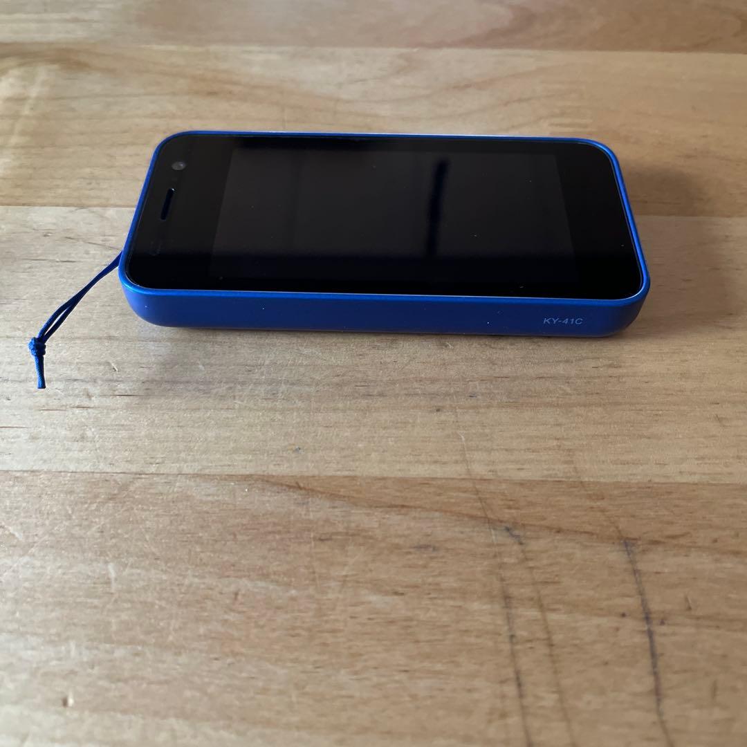 docomo キッズ携帯 KY-41C 青色 本体 透明ケース付き docomo キッズ