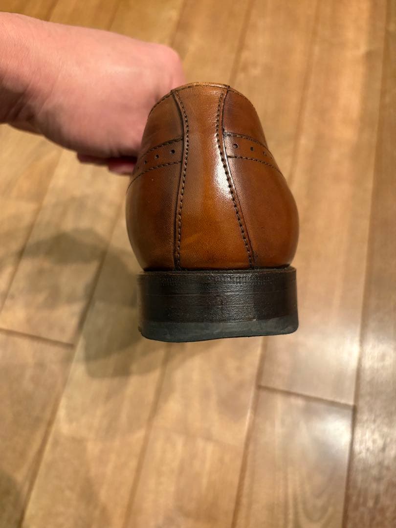 ジャランスリワヤ 革靴 メダリオン プレーントゥ ブラウン 25cm