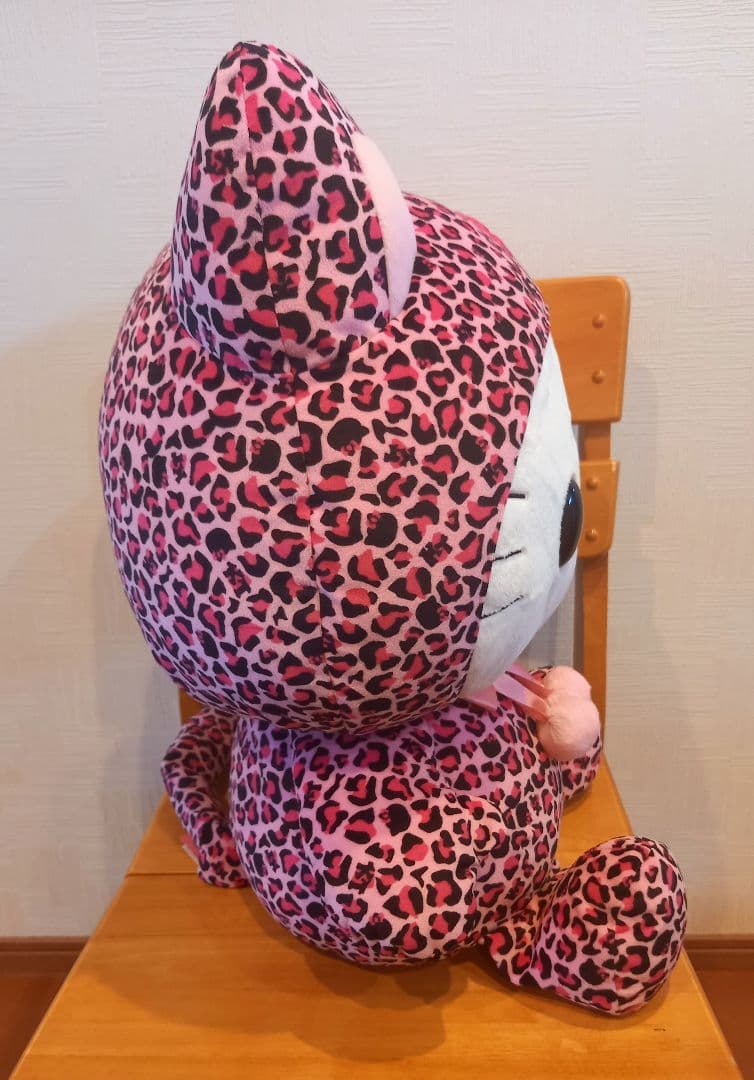 希少 ハローキティ ぬいぐるみ 2008年 ヒョウ柄 ピンク 特大 2L 新品