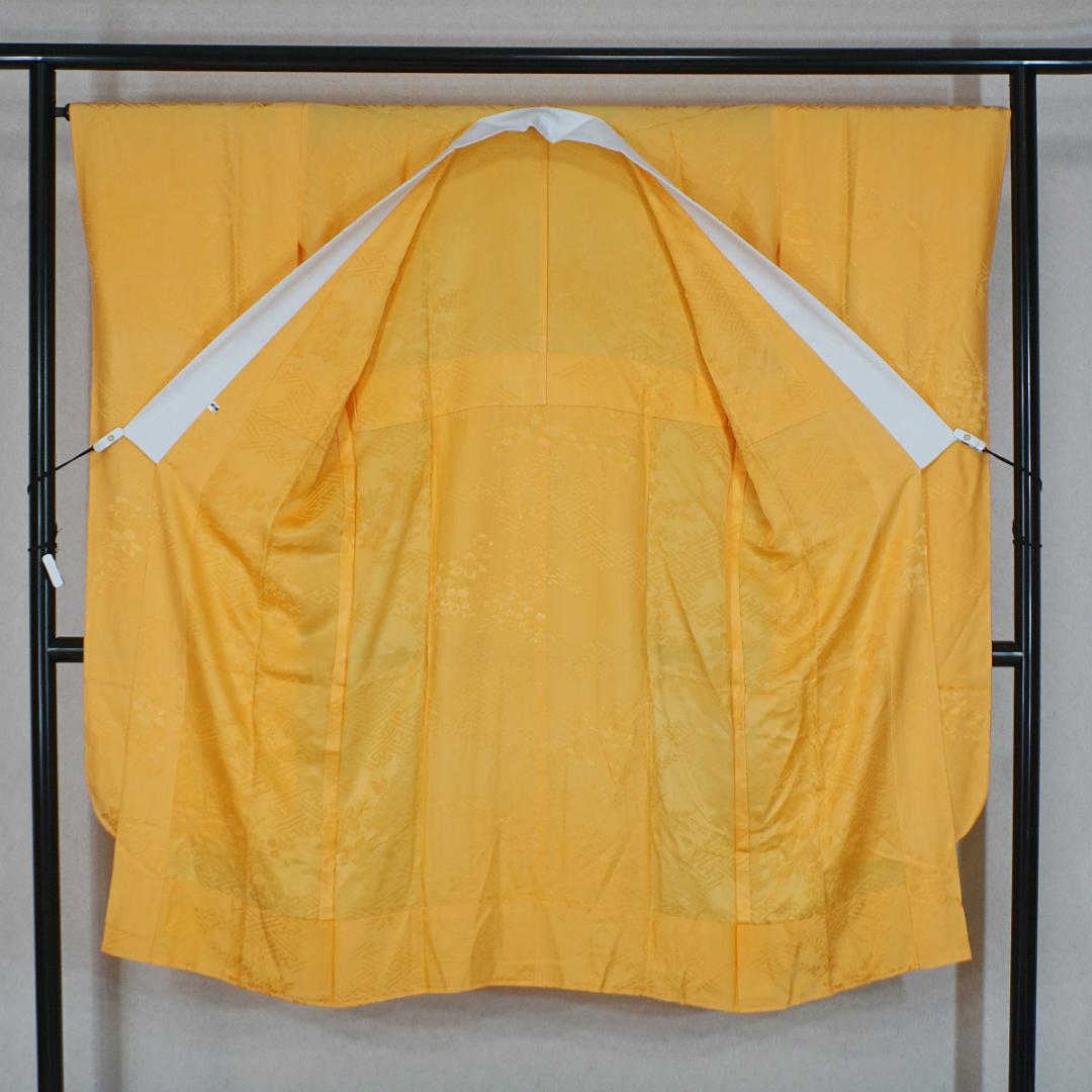 モダンなダークピンク 牡丹 藤 正絹振袖 長襦袢付 160cm a657