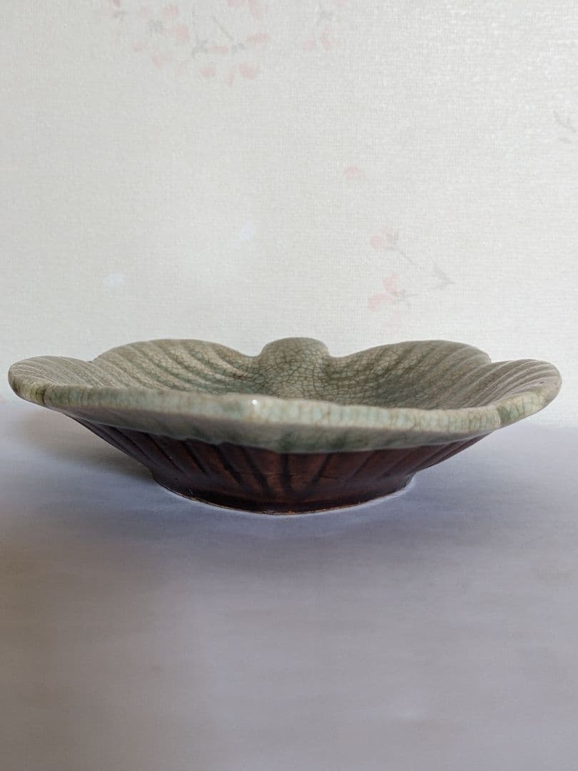 ♦中国 古玩 古美術 青磁 葉形盆 文房四宝 コレクション 骨董品 アンティーク