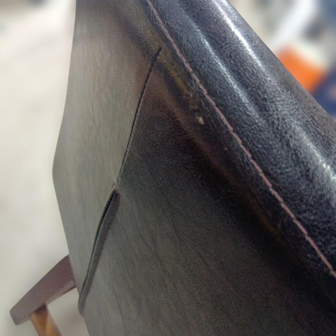 ヴィンテージ MORISHIGE PUレザー アンティーク回転チェア③