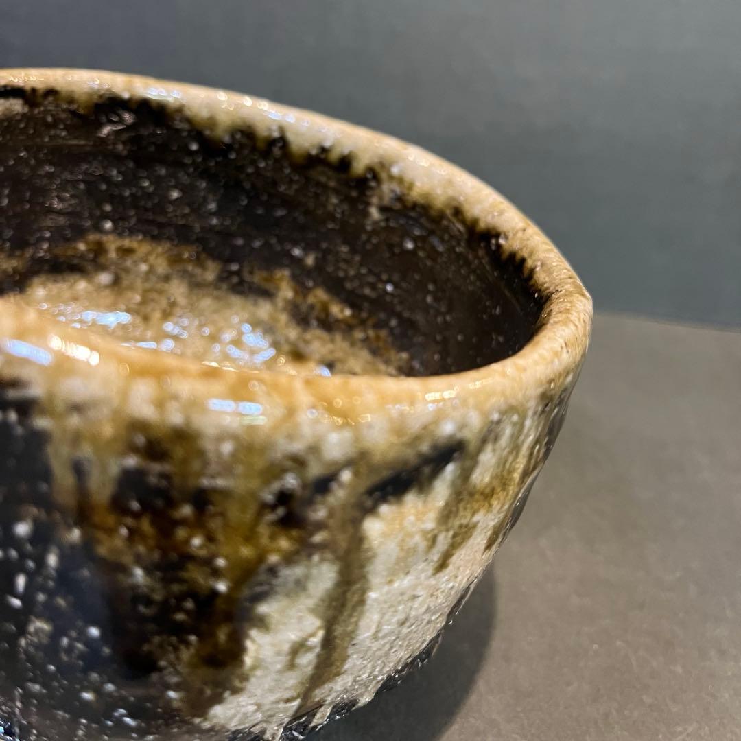 新品　人間国宝　伊勢崎淳　引出黒茶碗／陶歴共布共箱あり　個展購入品　最上位作品