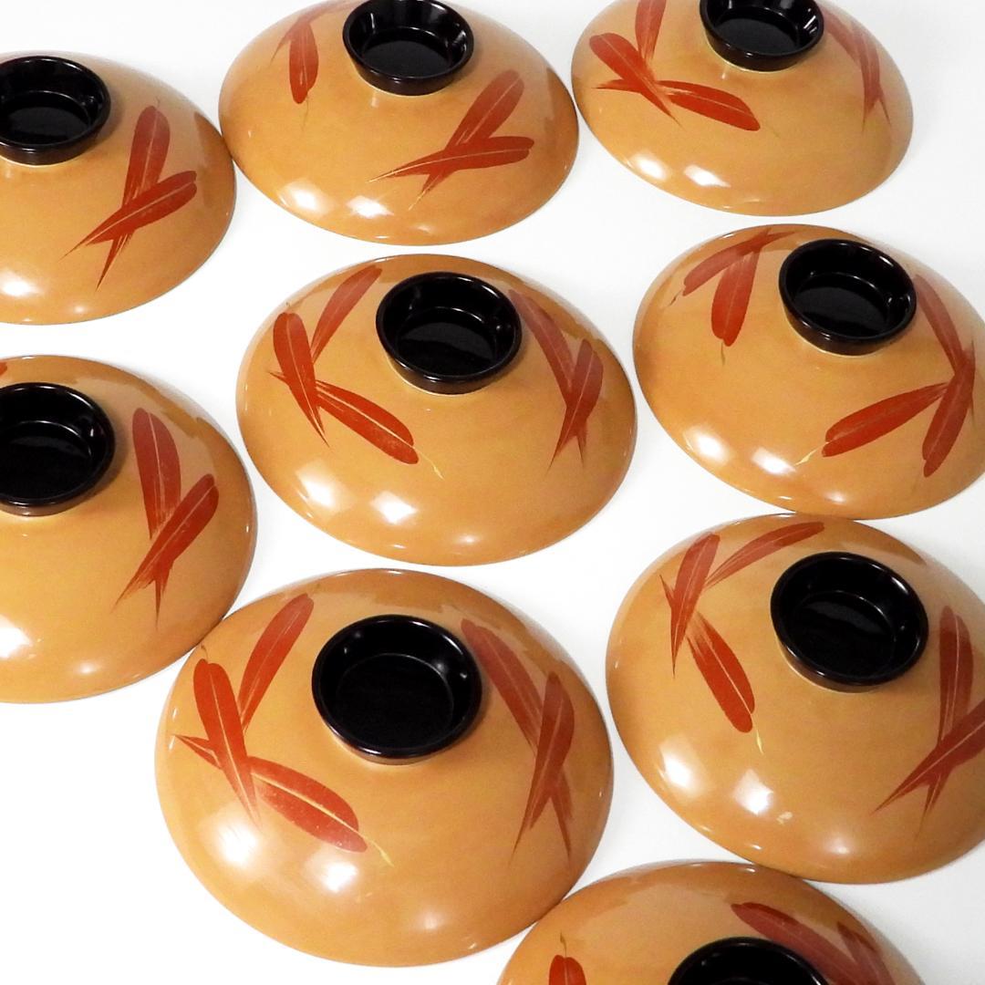 輪島塗 笹蒔絵 吸物椀 汁椀 御椀 10客 天然木 漆塗り 漆芸 漆器