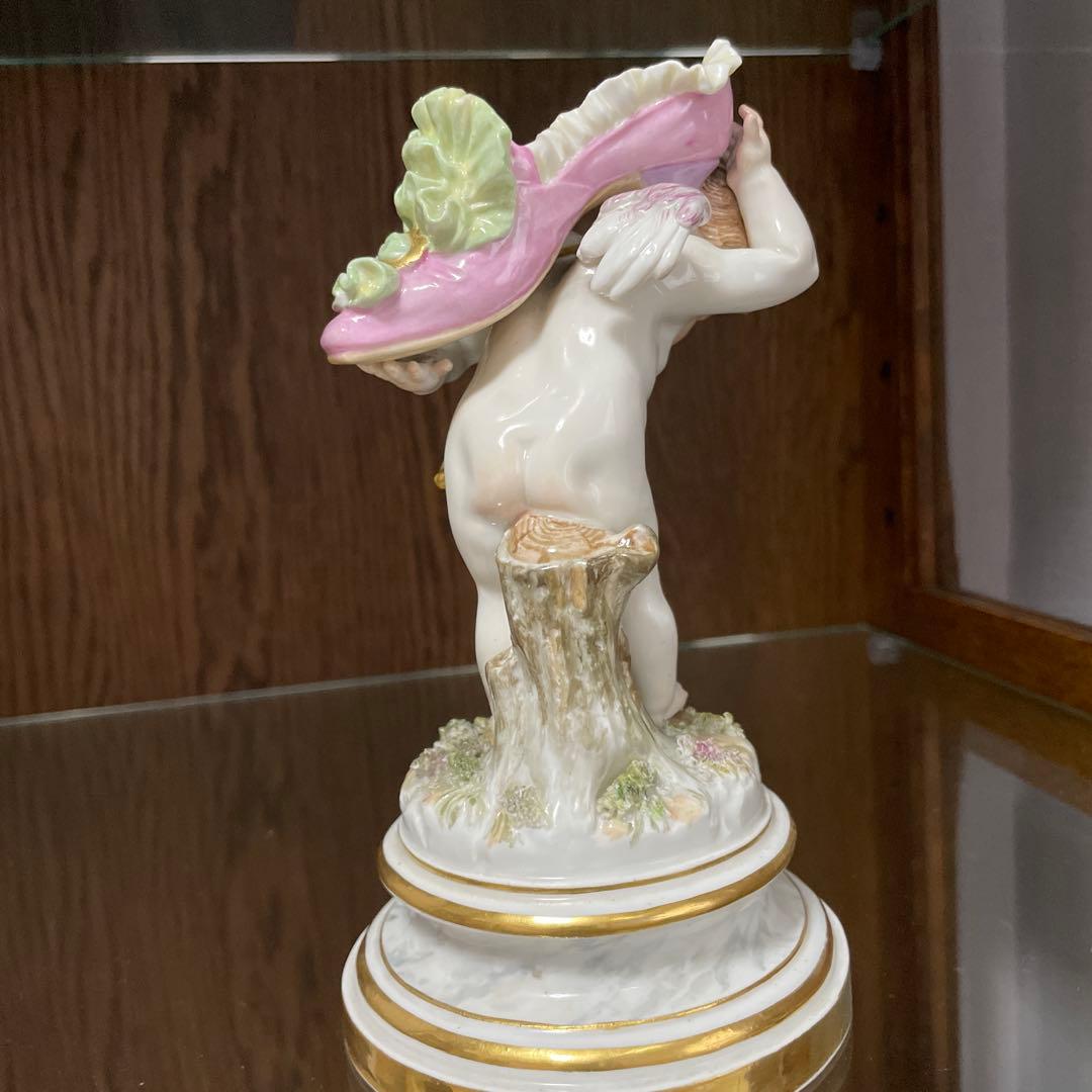 マイセン靴を持つ天使 アンティークフィギュア