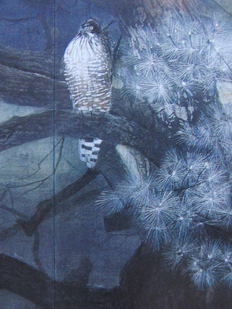 梅原幸雄、【月満つ】、希少な額装用画集より、新品額装付