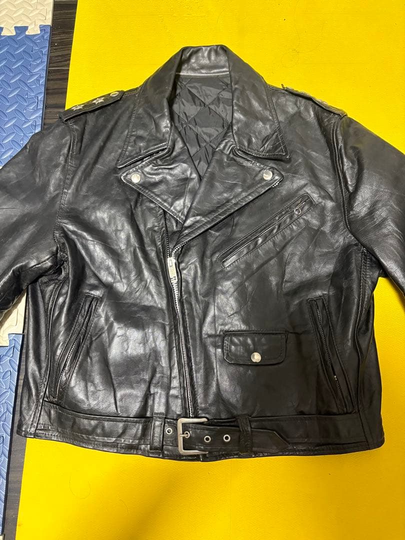 70s( USA製) Sears ダブルライダースジャケットSERVALジップ - メルカリ