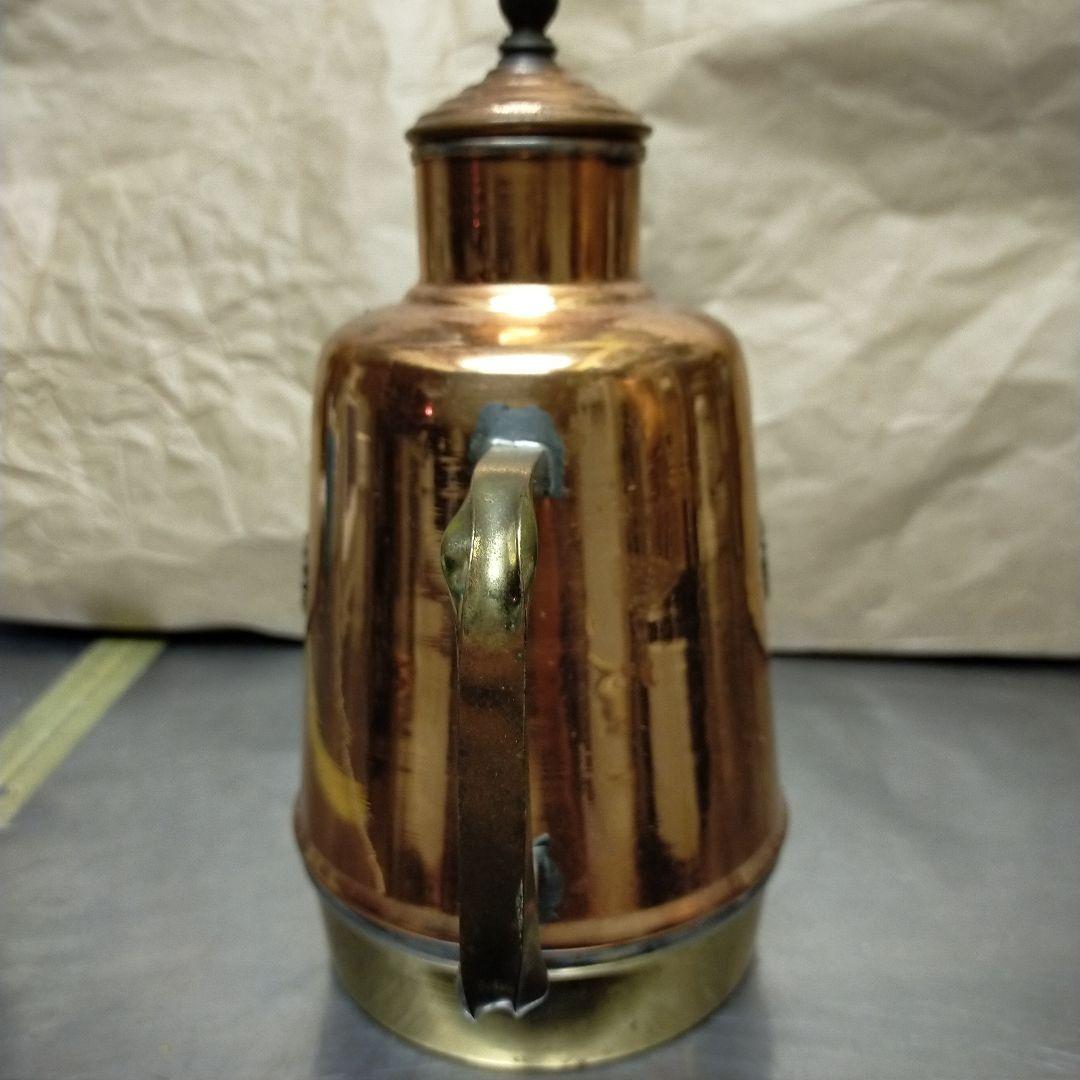 ヴィンテージ 銅製オイル缶 イタリア 大、小セット オリーブオイル入れ