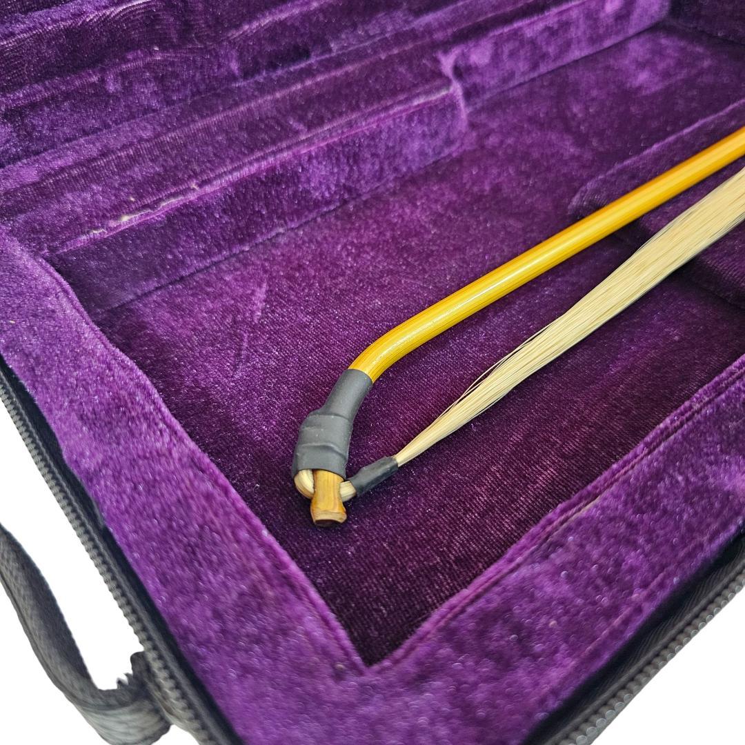 紅木 二胡 蛇皮 六角胴 刻印 弓・ケース付 付属品あり 中国民族楽器 本