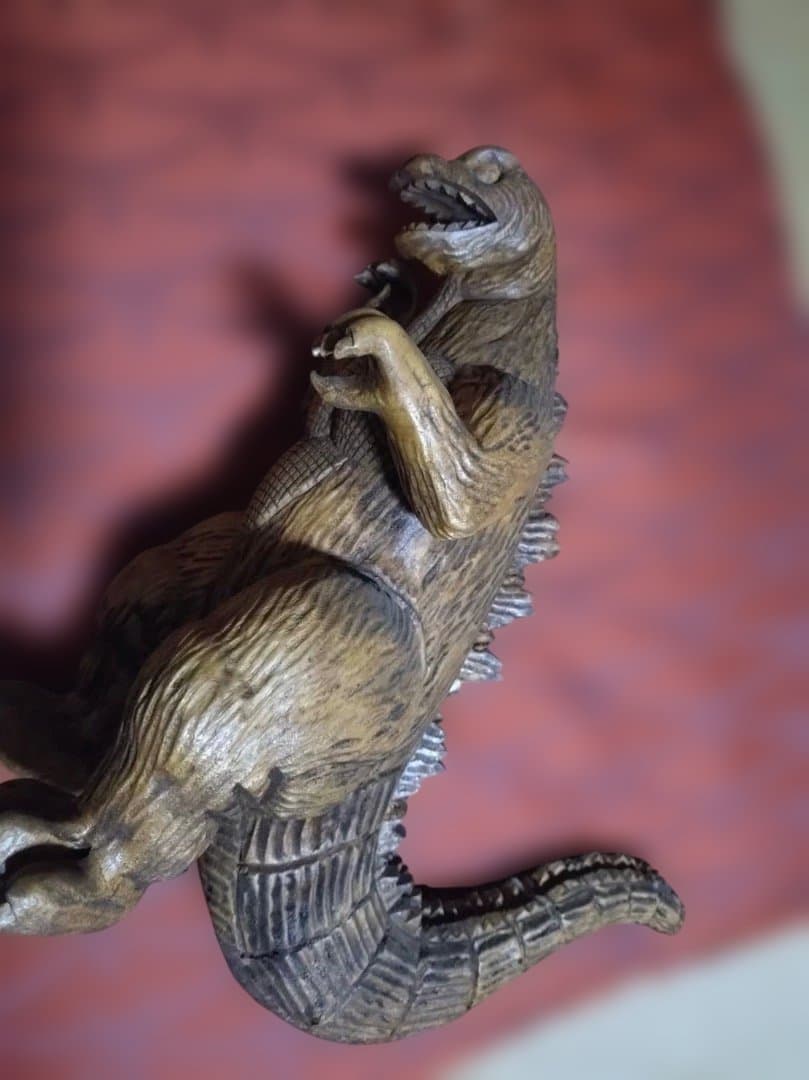 ゴジラ　木彫り　彫刻　アンティーク
