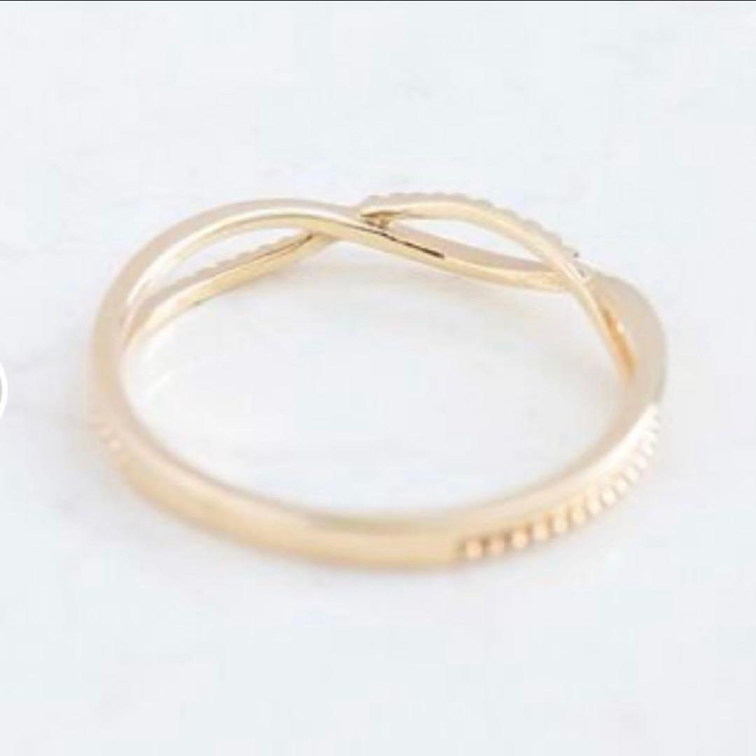 NOIR DE POUPEE K10 シンプル クロスライン レイヤードリング