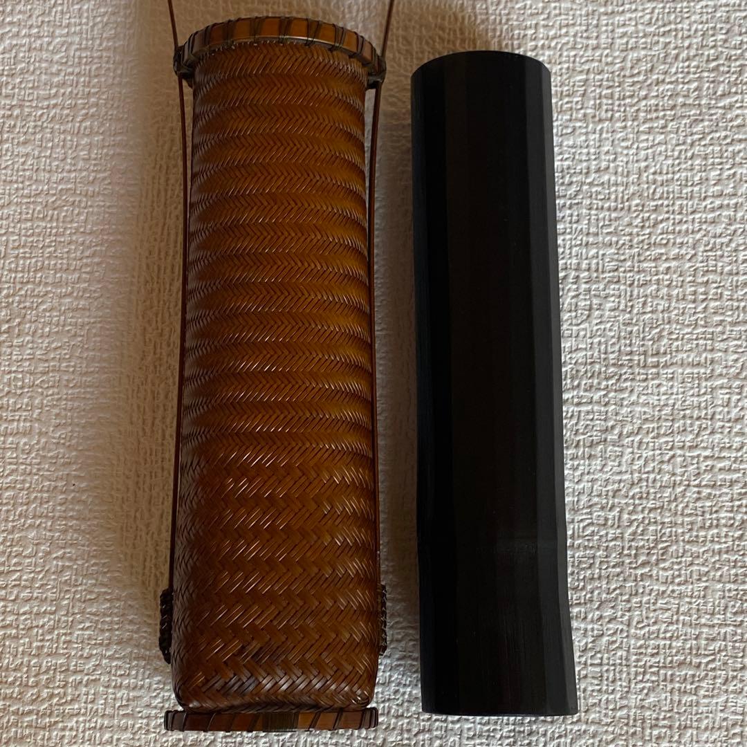 希少✨茶花 花入 竹細工 林真光 在銘 竹編手付 花籠 茶道具 華