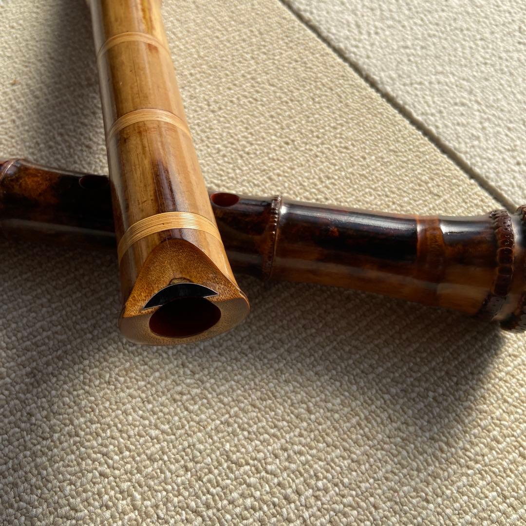 249⭐️尺八 一尺九寸管 眞山銘三印 楽器・機材