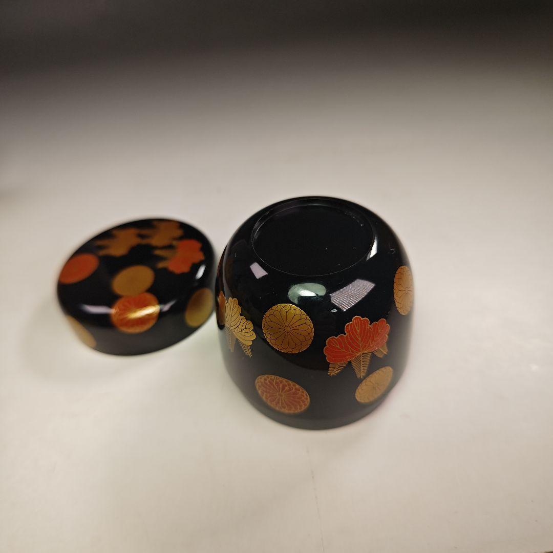 イ821 棗『鵬雲斎 花押 極箱』『漆匠川端近左』『菊桐 大棗』茶道具 イ