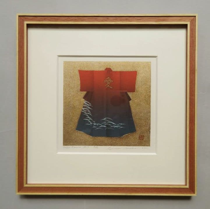 特価◯絵画 シルクスクリーン版画＋複合技法版画 額装品