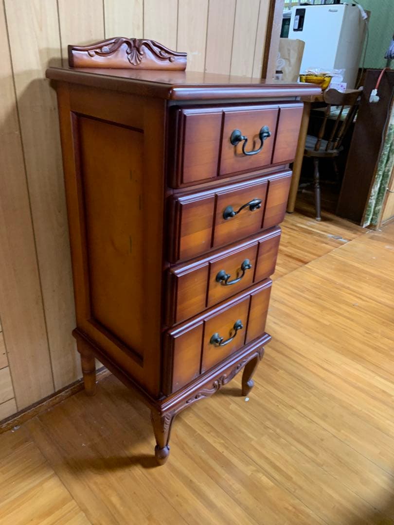 イタリアデザイン 電話台 キャビネット 猫脚 飾り棚