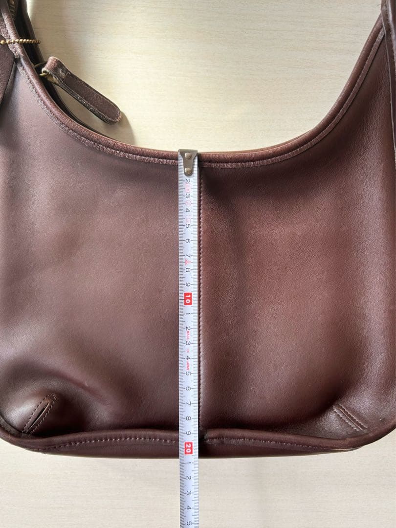 OLD COACH ダークブラウン レザー ショルダーバッグ 焦茶