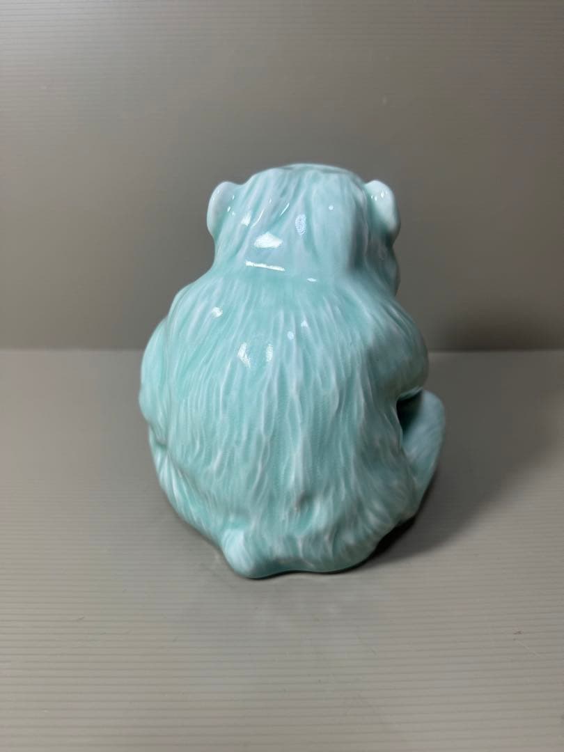 2130 深川製磁 宮内庁御用達 置物 猿 青磁 1客 - メルカリ