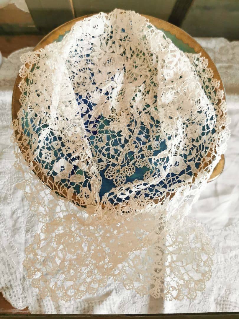 アンティークベルギーフランス ブリュッセル デュシェスレースカラー