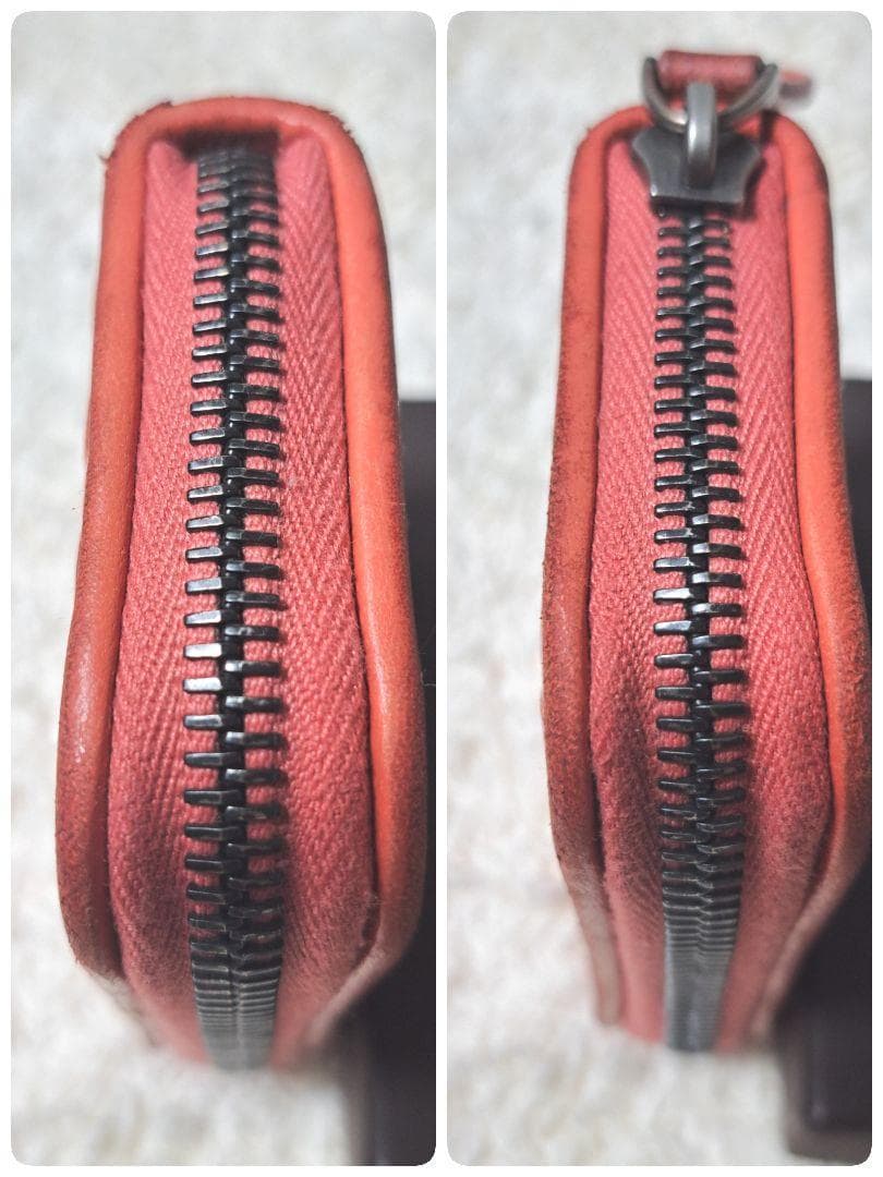 ボッテガヴェネタイントレチャートレザー本革小銭入れケースラウンドジップ