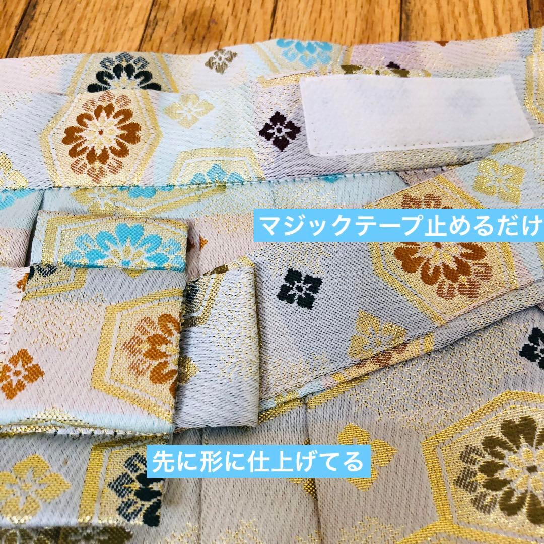 七五三3〜5歳完全フルセット‼️人気青系兜金彩煌びやか⭐︎袴縞金蘭刺繍袴豪華⭐︎秀品