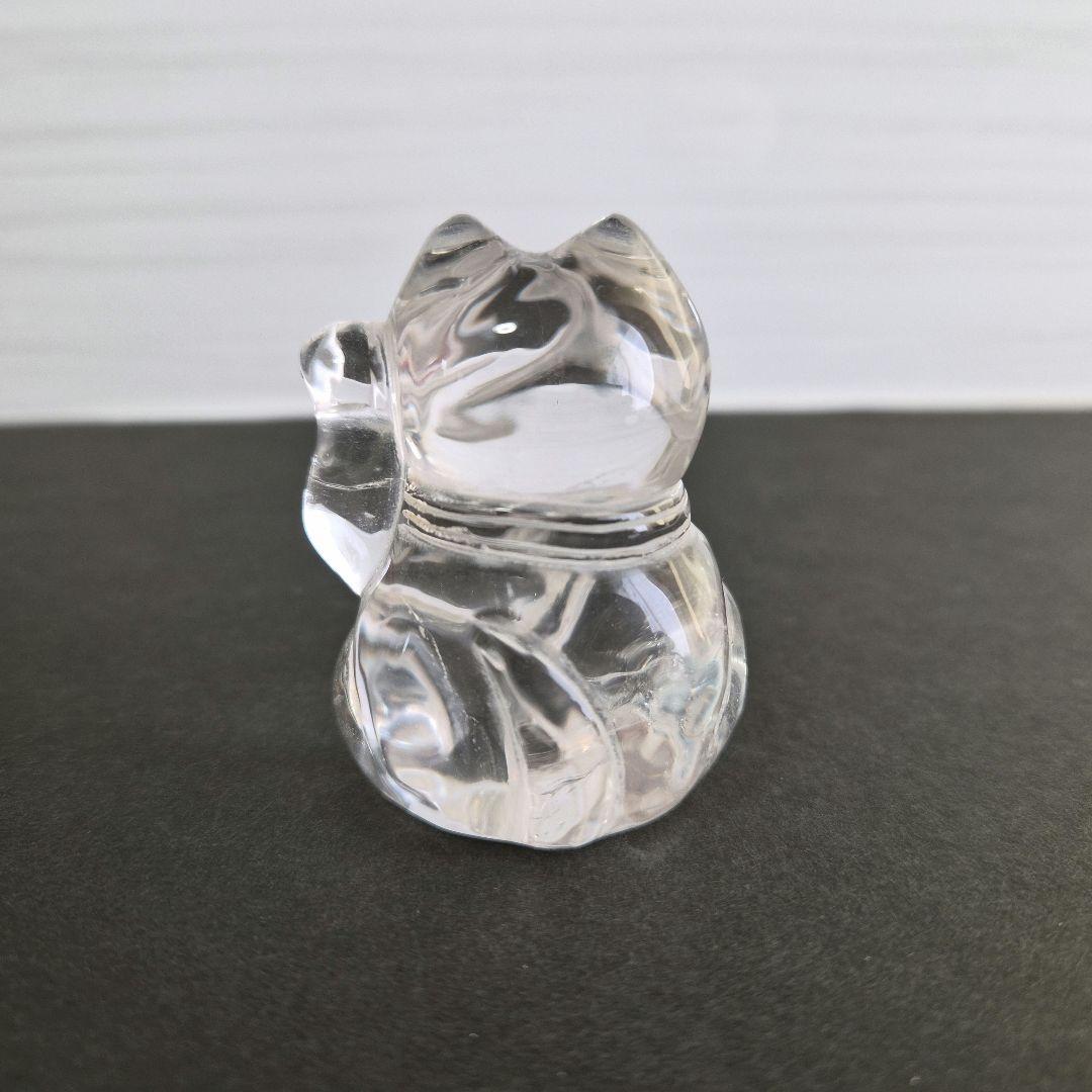 水晶 招き猫 大中小 3個セット - メルカリ