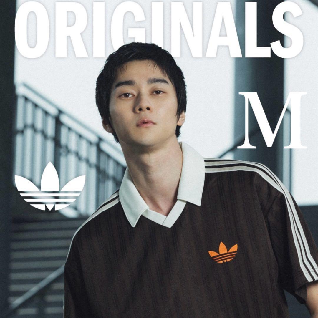 新品M⭐️adidas フットボールジャージ Tシャツ ABCマート限定 ブラウン