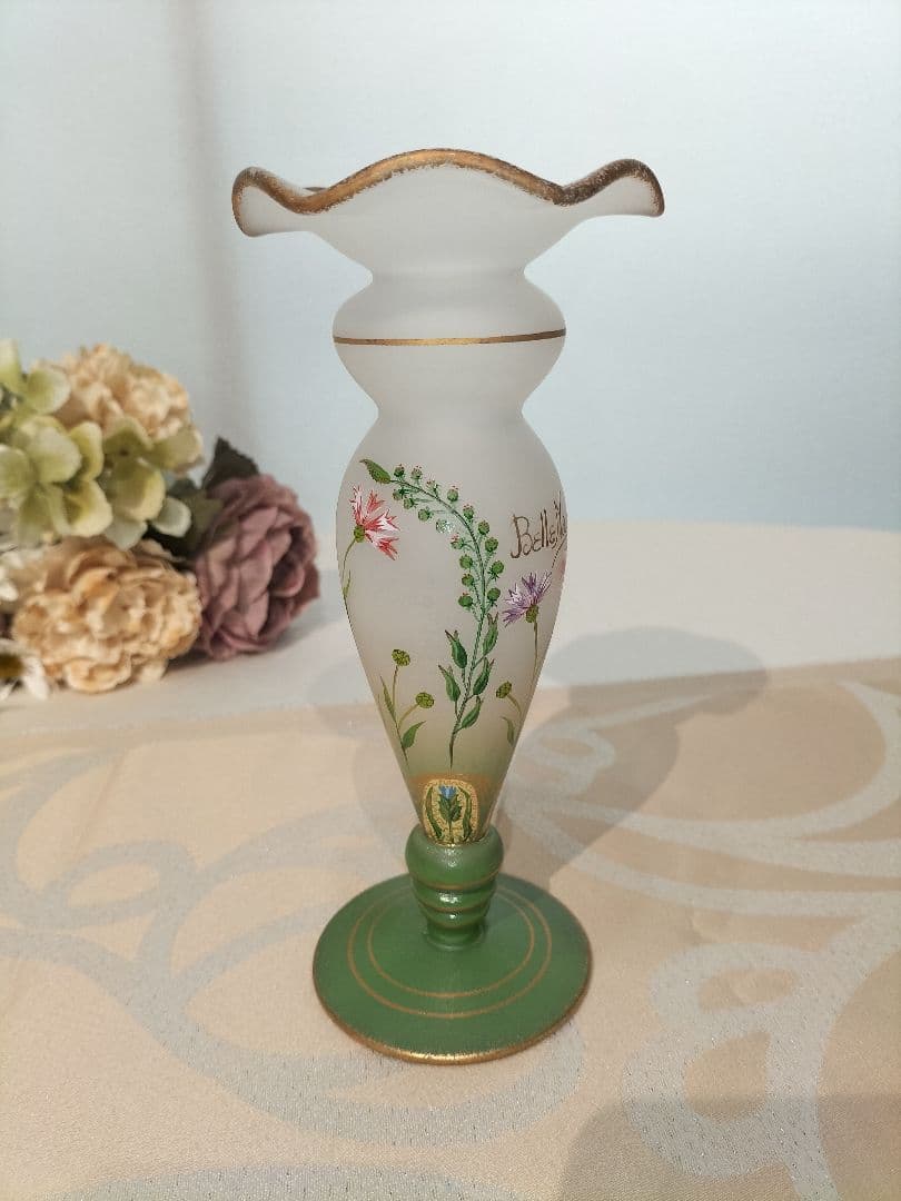 ベルナンシー 花瓶 花器 ドーム兄弟 植物 ガラス 金彩 フランス daum