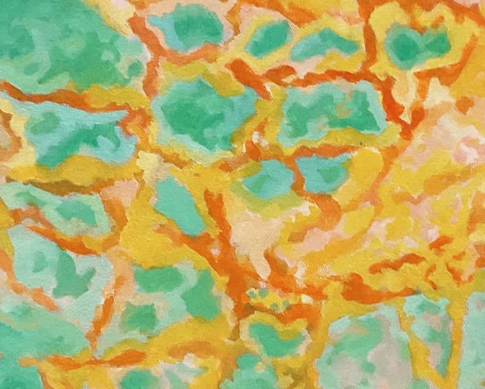 絵画 869 油絵/抽象画風/ひび割れ/F10号