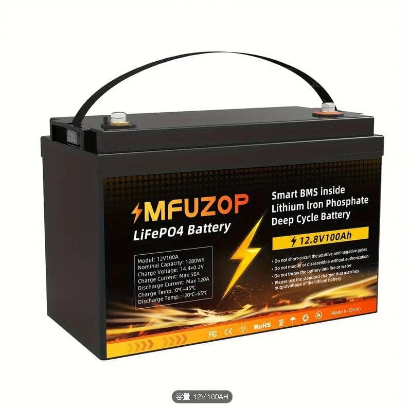 0811 リン酸鉄リチウムイオンバッテリー 12v 100ah 1280Wh 3 LiTime