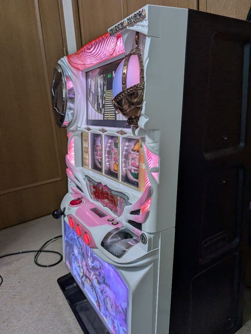 レアパネル！】初代まどか☆マギカ パチスロ実機 コイン不要機つき