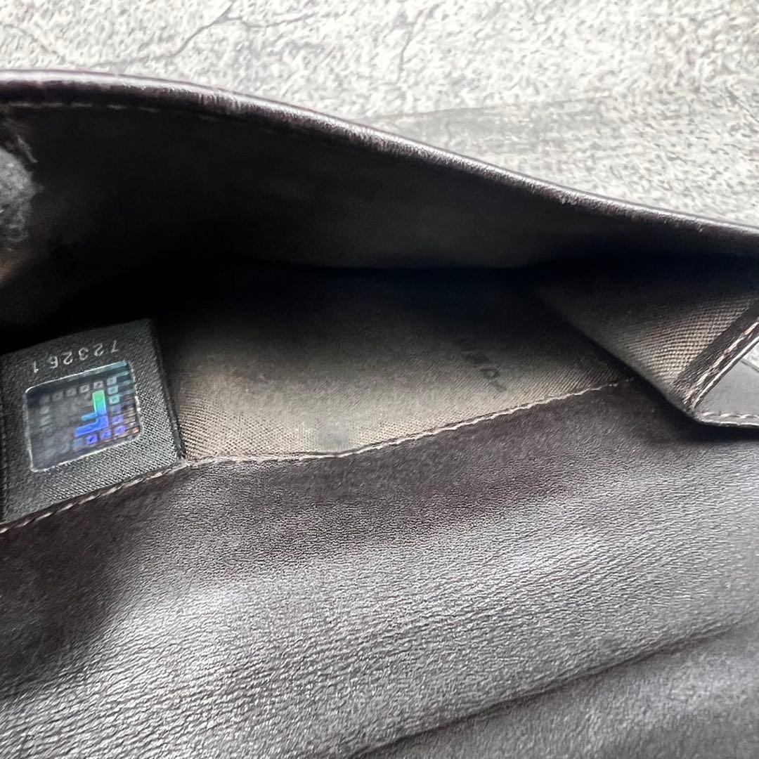 FENDI ズッカ柄 レザー×キャンバス 二つ折り財布 エフイズロゴ