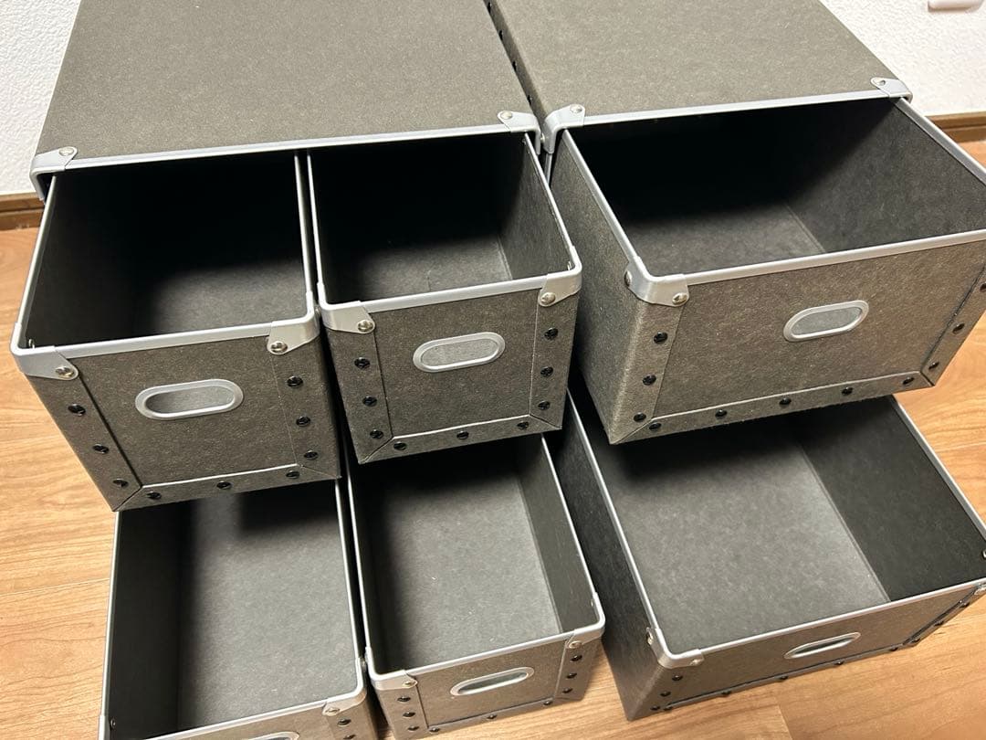 無印良品 硬質パルプボックス ボックス4個セット 廃盤 グレー - メルカリ