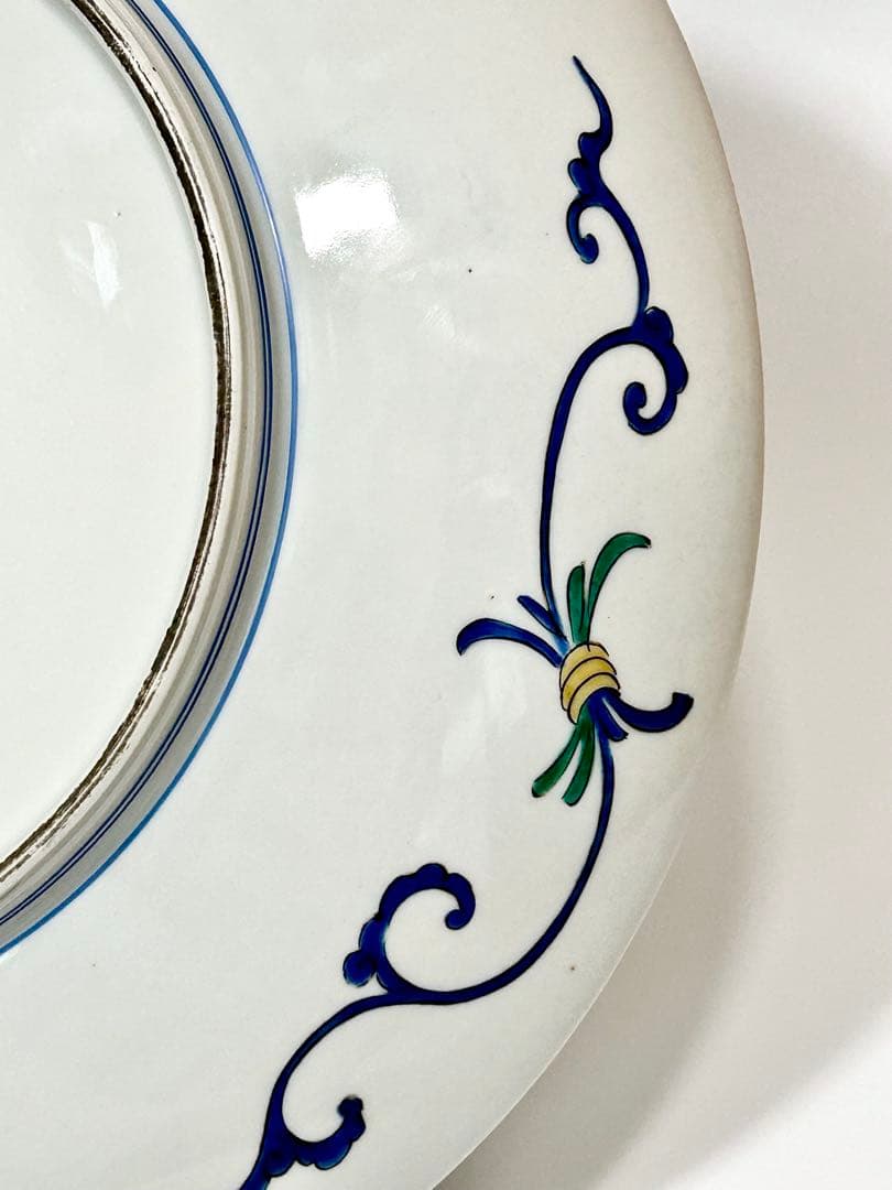 稀少 明治九谷の第一人者 松本佐平 松雲堂 五彩手流水