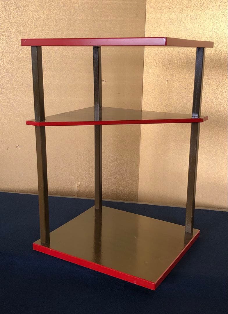 《レ》薮内流 帛紗棚 青漆 橋口宗栄 薮内猗々斎書付 花押 共箱251022い5