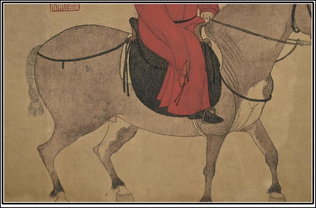 中国古掛け軸「得深稳意図 紙本」中国民間画家BD026A7-4