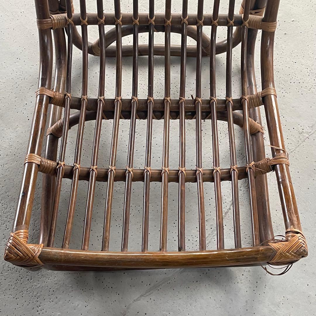 ② 【マルニ木工】ラタンチェア 籐 ヴィンテージ レトロ 家具 2脚出品
