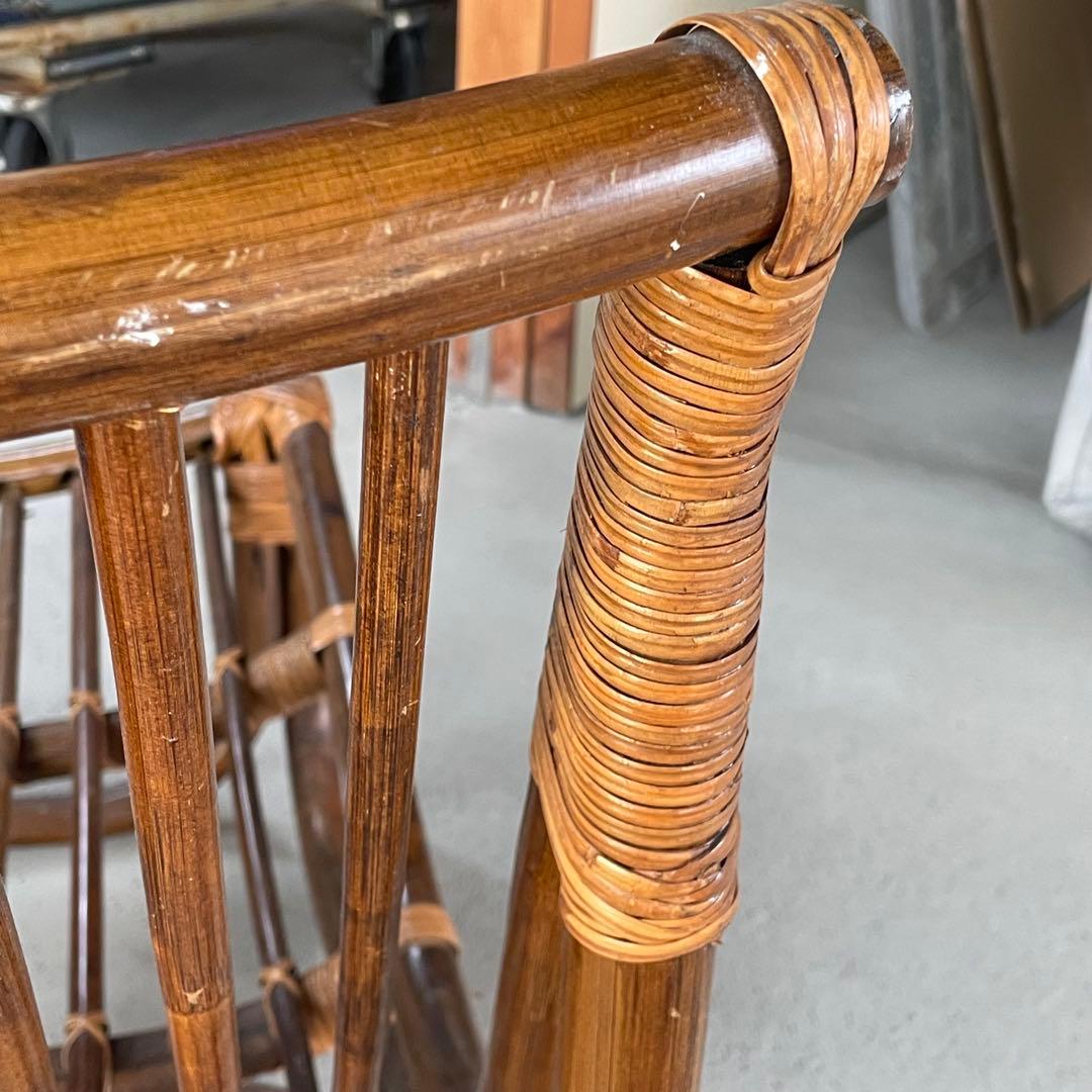 ② 【マルニ木工】ラタンチェア 籐 ヴィンテージ レトロ 家具 2脚出品